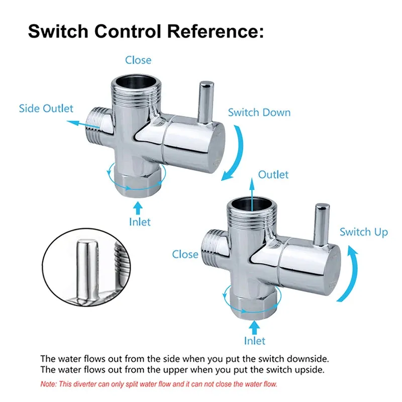 1/2inch 7/8 inch 1/4PCS Handheld Bidet Toilet Hand Faucet Sprayer Hanging Base Hook Head Hose Shower Adapter Diverter Set