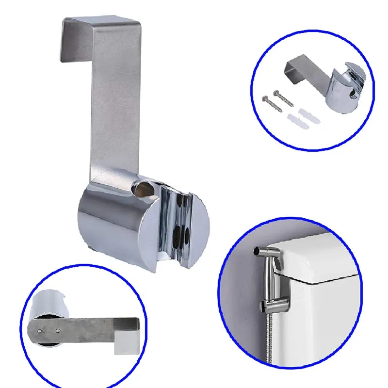 1/2inch 7/8 inch 1/4PCS Handheld Bidet Toilet Hand Faucet Sprayer Hanging Base Hook Head Hose Shower Adapter Diverter Set