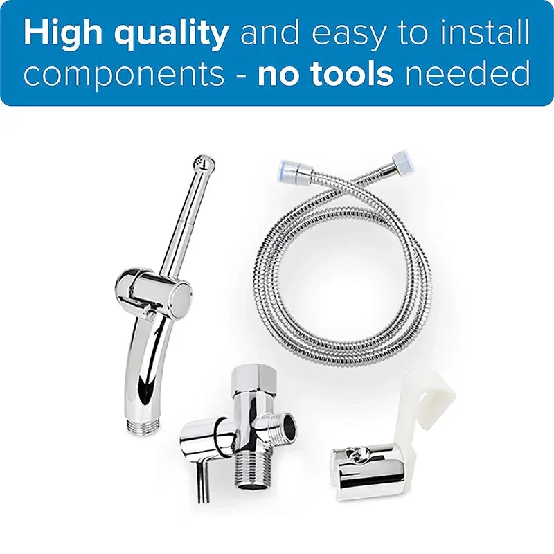 1/2inch 7/8 inch 1/4PCS Handheld Bidet Toilet Hand Faucet Sprayer Hanging Base Hook Head Hose Shower Adapter Diverter Set