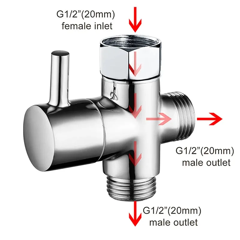 1/2inch 7/8 inch 1/4PCS Handheld Bidet Toilet Hand Faucet Sprayer Hanging Base Hook Head Hose Shower Adapter Diverter Set