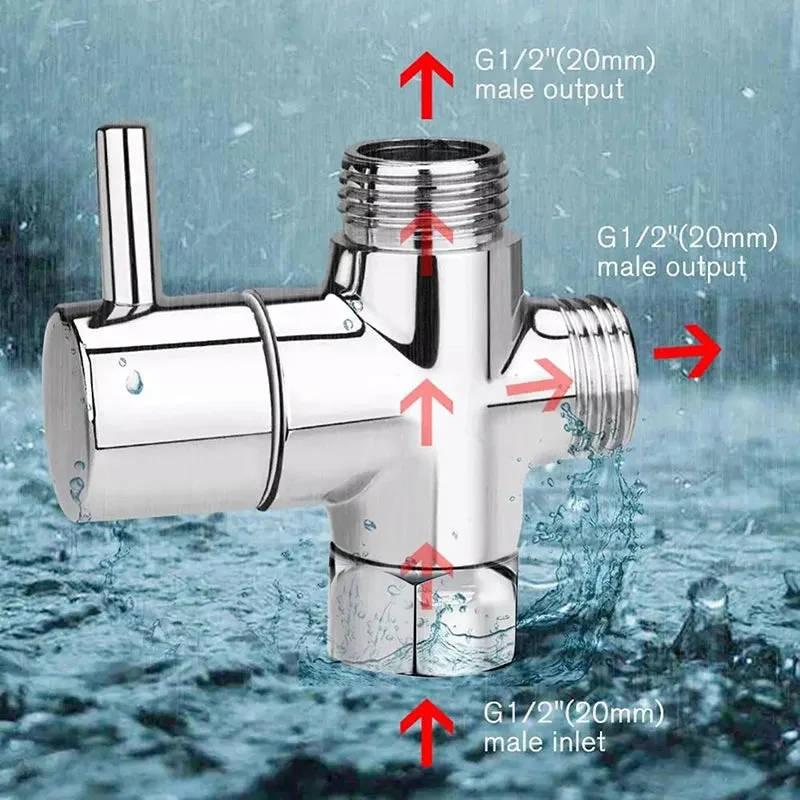 1/2inch 7/8 inch 1/4PCS Handheld Bidet Toilet Hand Faucet Sprayer Hanging Base Hook Head Hose Shower Adapter Diverter Set