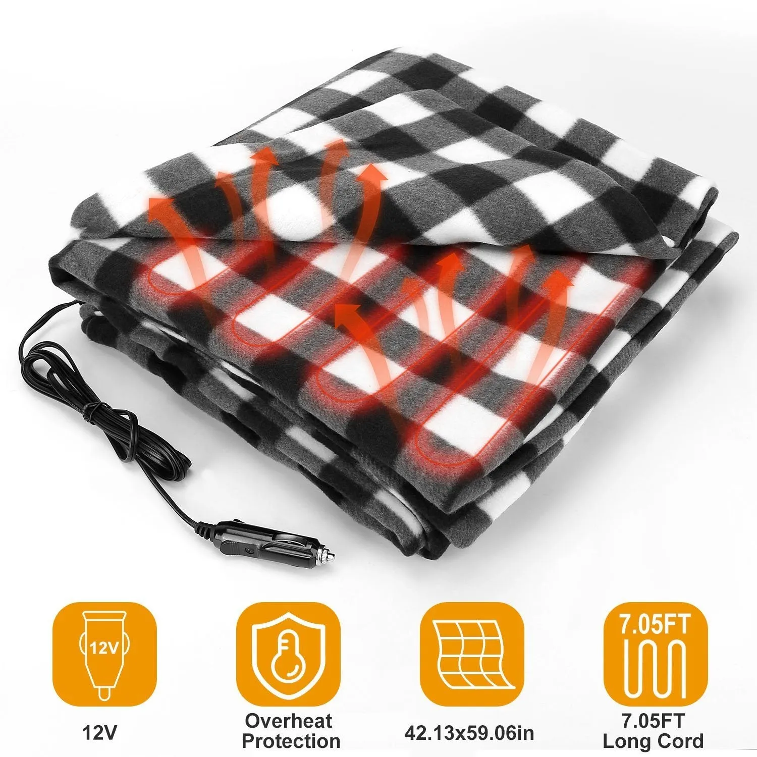 12V Electric Car Heated Blanket