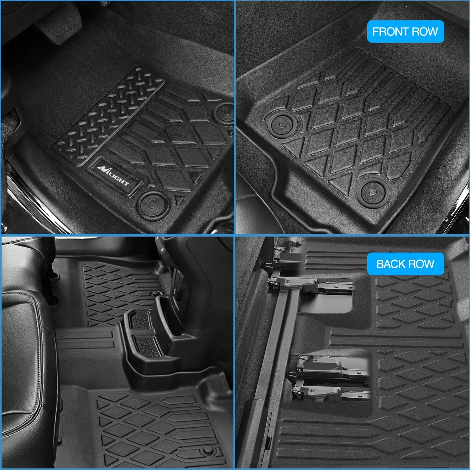 2013-2018 Jeep Wrangler JK Unlimited 4 Doors (Not for JL 4XE) TPE Floor Mats