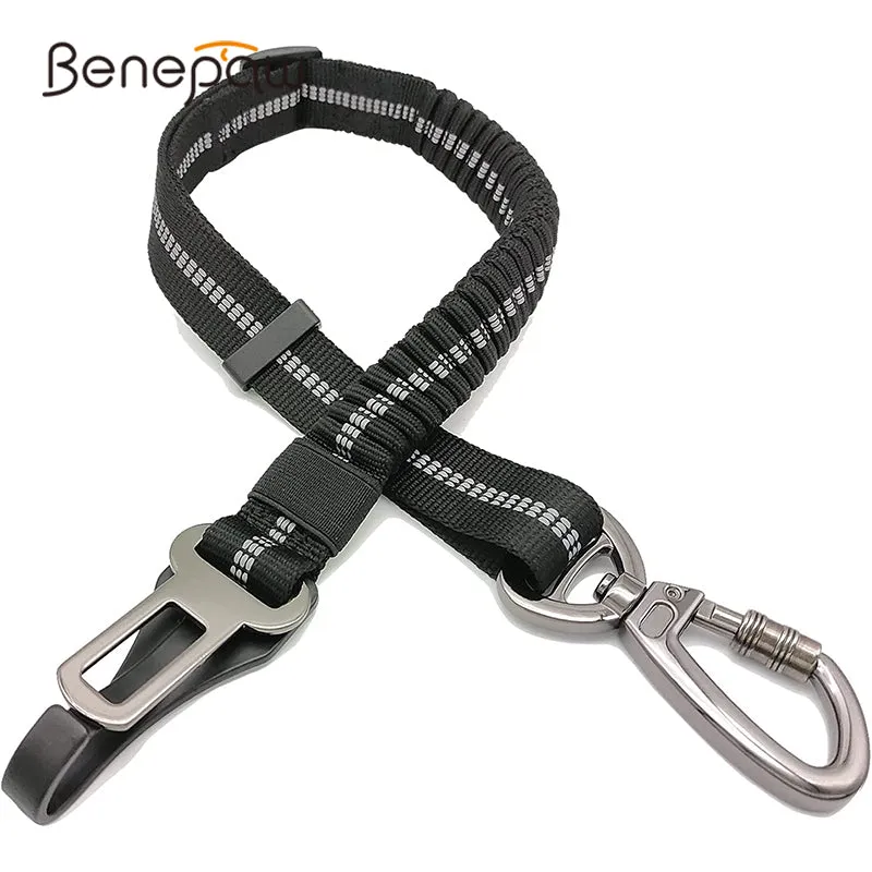 Adjustable Dog Seat Belt Enhanced Carabiner
