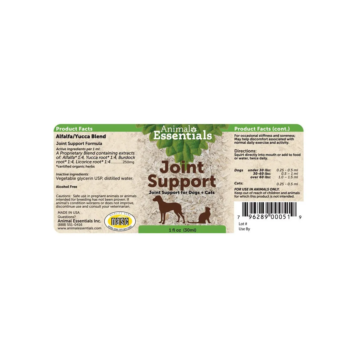 Animal Essentials Joint Support for Dogs & Cats