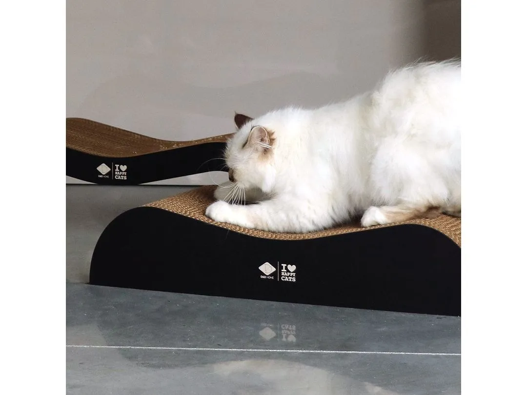 ARCHIE - Cardboard scratcher lounge 2st - 75x18,5x25cm Brown/Black