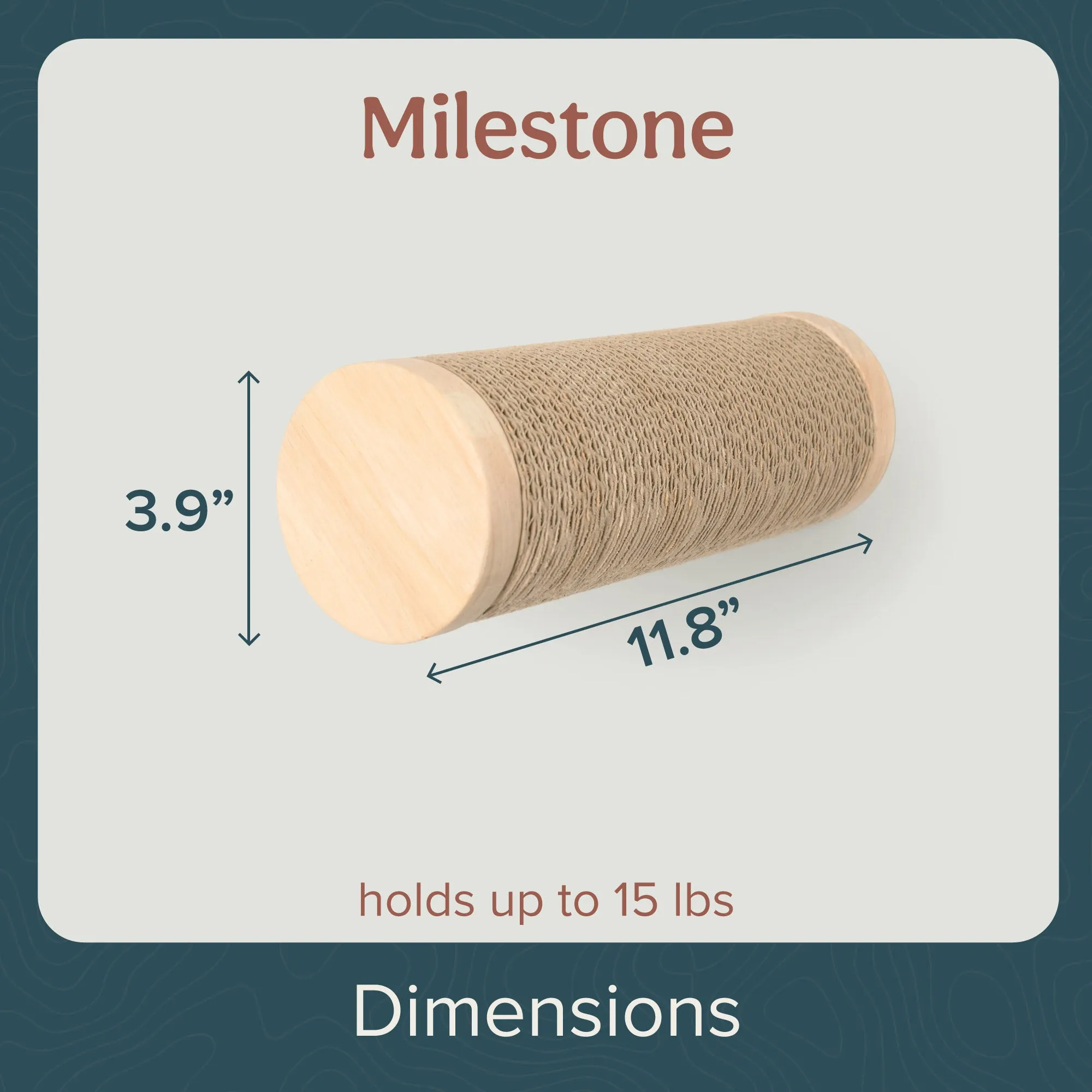 Ascentials by FurHaven Milestone Cat Posts, 12” Multi-Use Indoor Wall Furniture and Corrugated Cardboard Scratcher