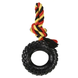 Basil Rubber Tyre with Cotton Rope for Dogs