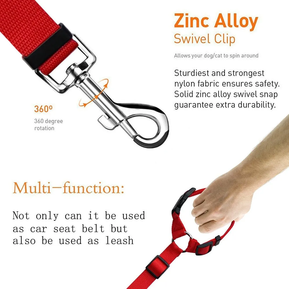 Best Adjustable Car Dog Seat Belt Practical Harness Leash Travel Strap Leads