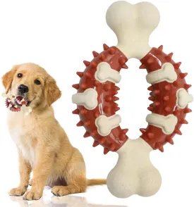 Brand Durable Dog Chew Toy for Aggressive Chewers, Peanut Butter Flavor, Made in The USA, Medium