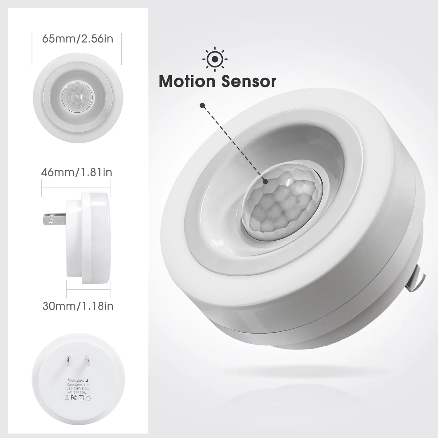 Briignite Motion Sensor Night Light Orange, [2 Pack] Night Lights Plug into Wall, Auto On/Off Motion Activation Nightlight, Energy-Saving 0.6W LED Amber Night Light, Ideal for Kids, Bedroom, Bathroom