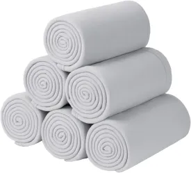 CAI TENG Fleece Throw Blankets 6 Pack Grey Throw Blanket 50 x 60 inch Lightweight Pet-Friendly Soft Throws Comfort Blanket for Bed Couch Dorm Camping
