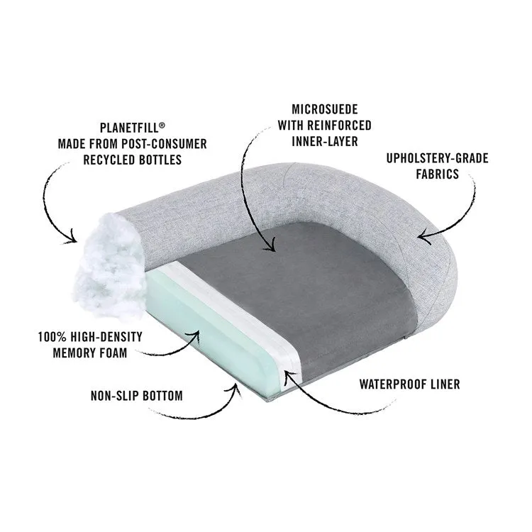 California Dreaming Memory Foam Lounger Pet Bed - Gray - Medium