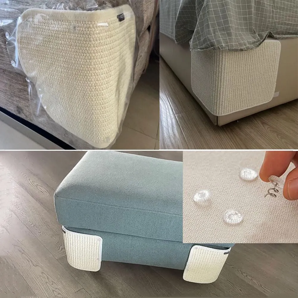 Cat Scratching Pad Natural Sisal Sofa Corner Furniture Protector Scratcher Mats Protecting Carpets and Sofas Couch Corner Furniture Anti-Slip Sisal Cat Repellent Mat for Sofa Bed Desk Legs