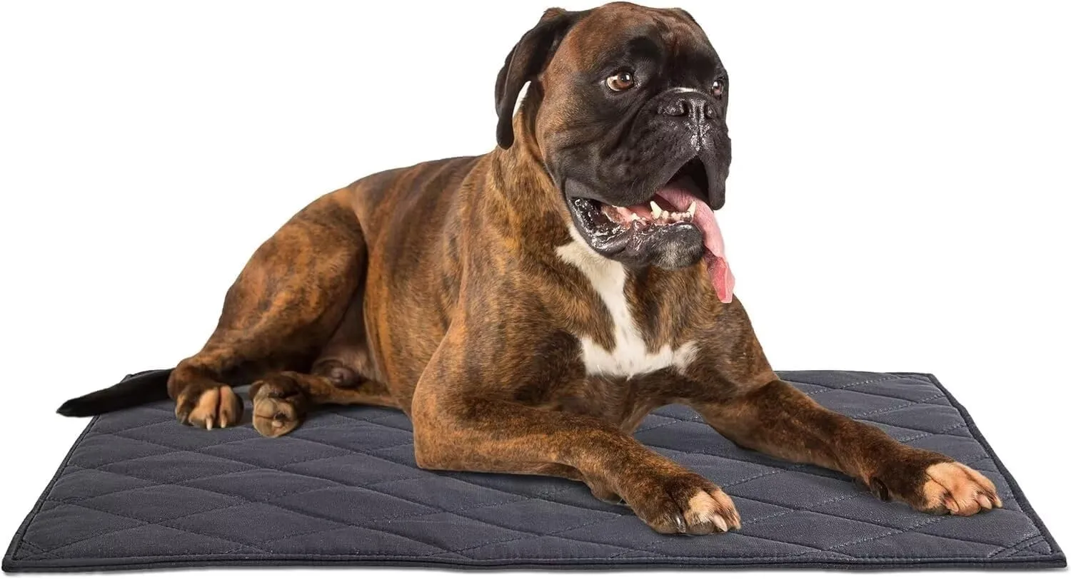 Chew Proof Dog Crate Pad Mat-More Durable and Indestructible Fabric Dog Bed for Chewers Tough on Their Bed-Durable Kennel Pad for Dogs Cages-Water Resistant and Washable