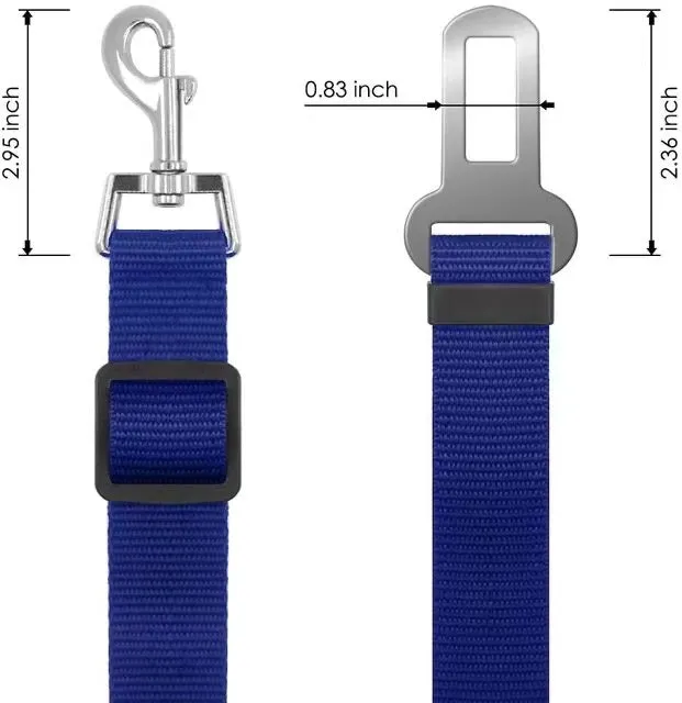 Dog Cat Car Safety Belt Adjustable Leash Vehicle Seat Belt Magic Clip
