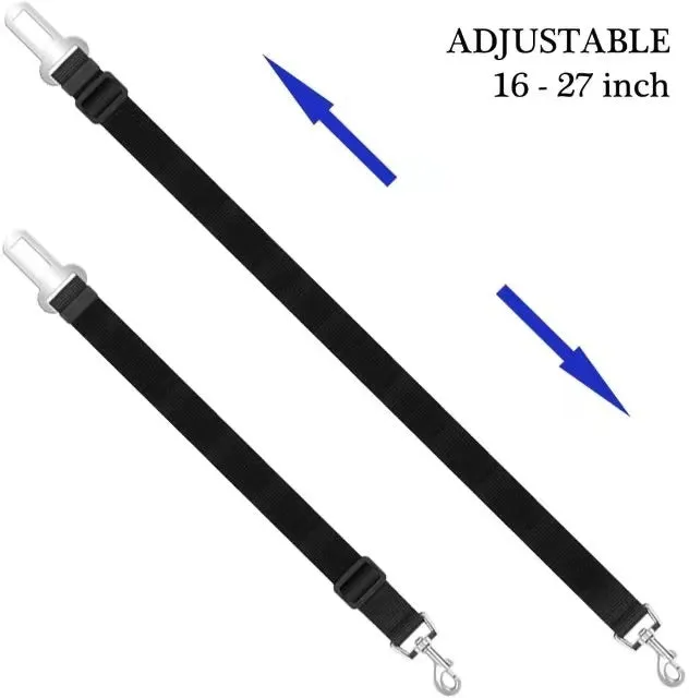 Dog Cat Car Safety Belt Adjustable Leash Vehicle Seat Belt Magic Clip