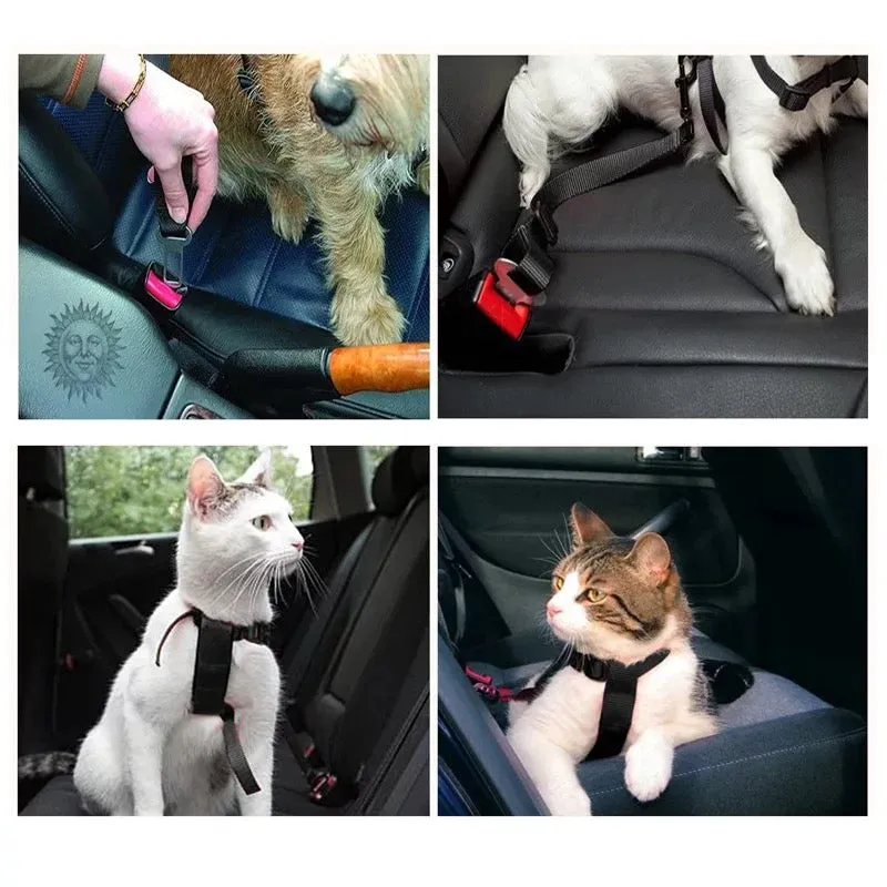 Dog Cat Car Safety Belt Adjustable Leash Vehicle Seat Belt Pet