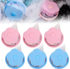 Floating Hair Filtering Mesh Removal, 2025 New Upgrade Reusable Pet Hair Remover for Laundry, Laundry Pet Hair Catcher for Washing Machine (6, Blue Pink)