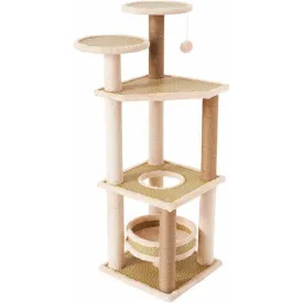Floofi 120cm 5 Layer Cat Condo Cat Tree Beige