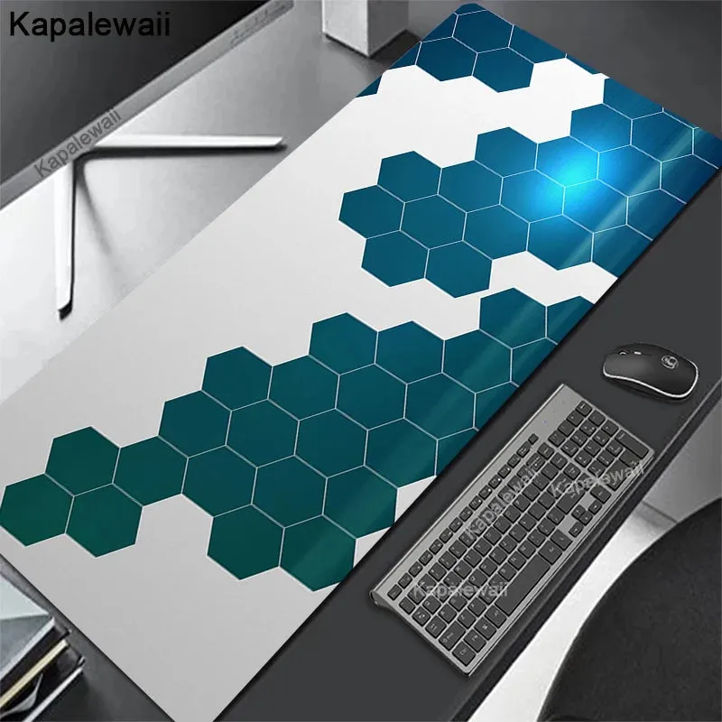 Geometric Large Gaming Mousepads- XXL Keyboard Mats-Black Desk Pad