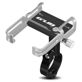 GUB P10 Aluminum Bike Phone Holder(Black Silver)