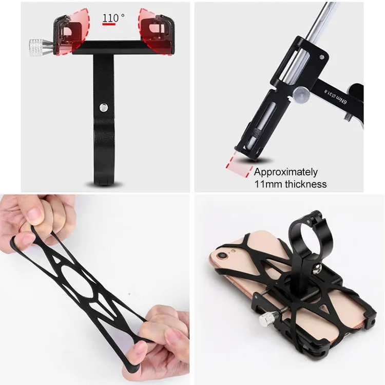 GUB P10 Aluminum Bike Phone Holder(Titanium Color)