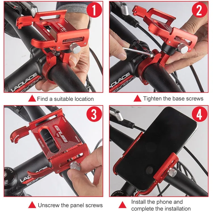 GUB P30 Aluminum Bike Phone Holder(Titanium Color)