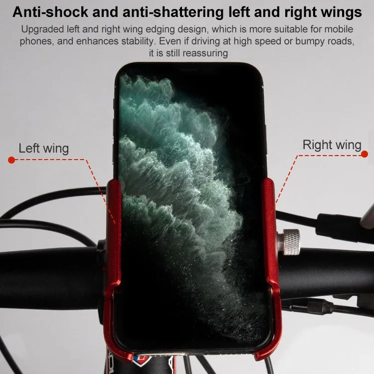 GUB P30 Aluminum Bike Phone Holder(Titanium Color)