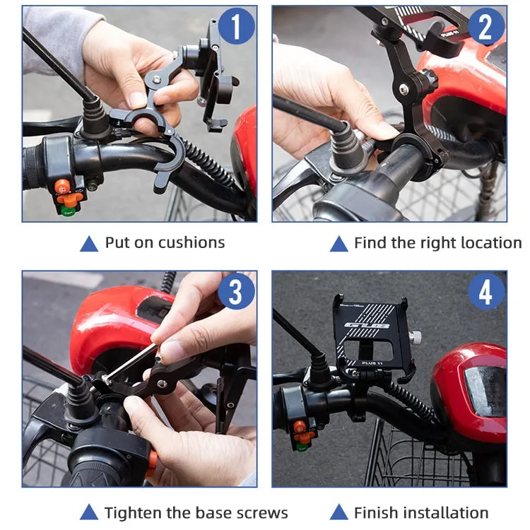 GUB Plus 11 Rotatable Bicycle Phone Holder(Red)