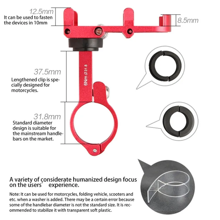 GUB Plus 6 Aluminum Alloy MTB Bike Bicycle Phone Holder(Titanium Color)
