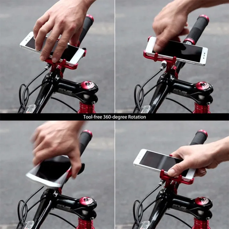 GUB Plus 6 Aluminum Alloy MTB Bike Bicycle Phone Holder(Titanium Color)