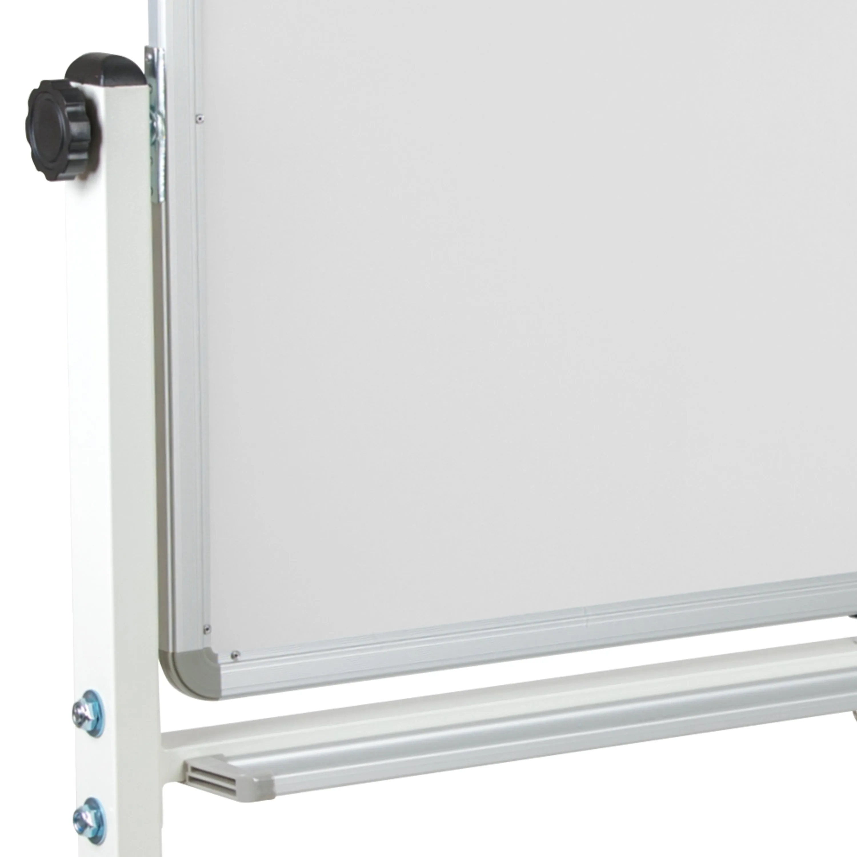 HERCULES Series 45.25"W x 54.75"H Double-Sided Mobile White Board with Pen Tray