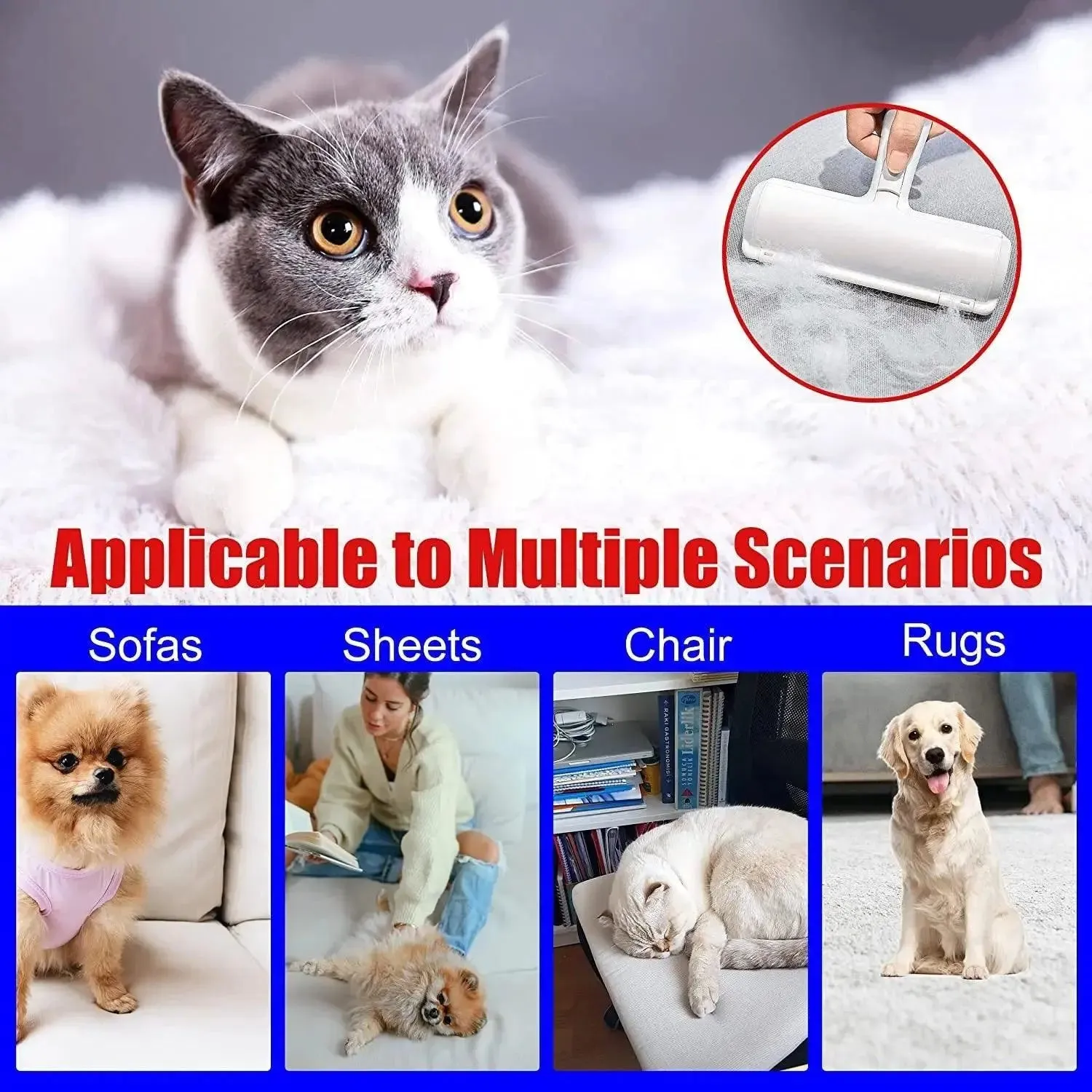 Household Pet Hair Lint Roller Drum Type
