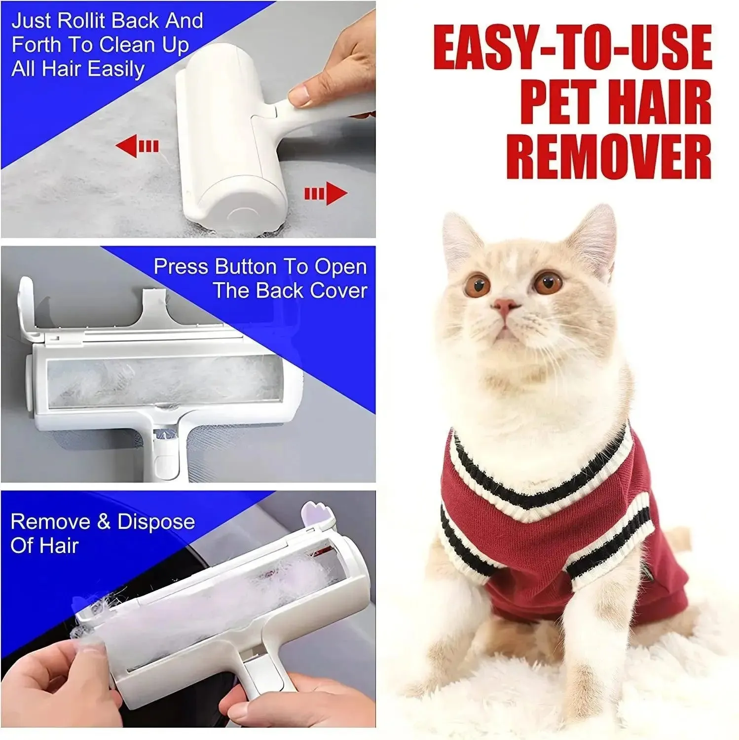 Household Pet Hair Lint Roller Drum Type