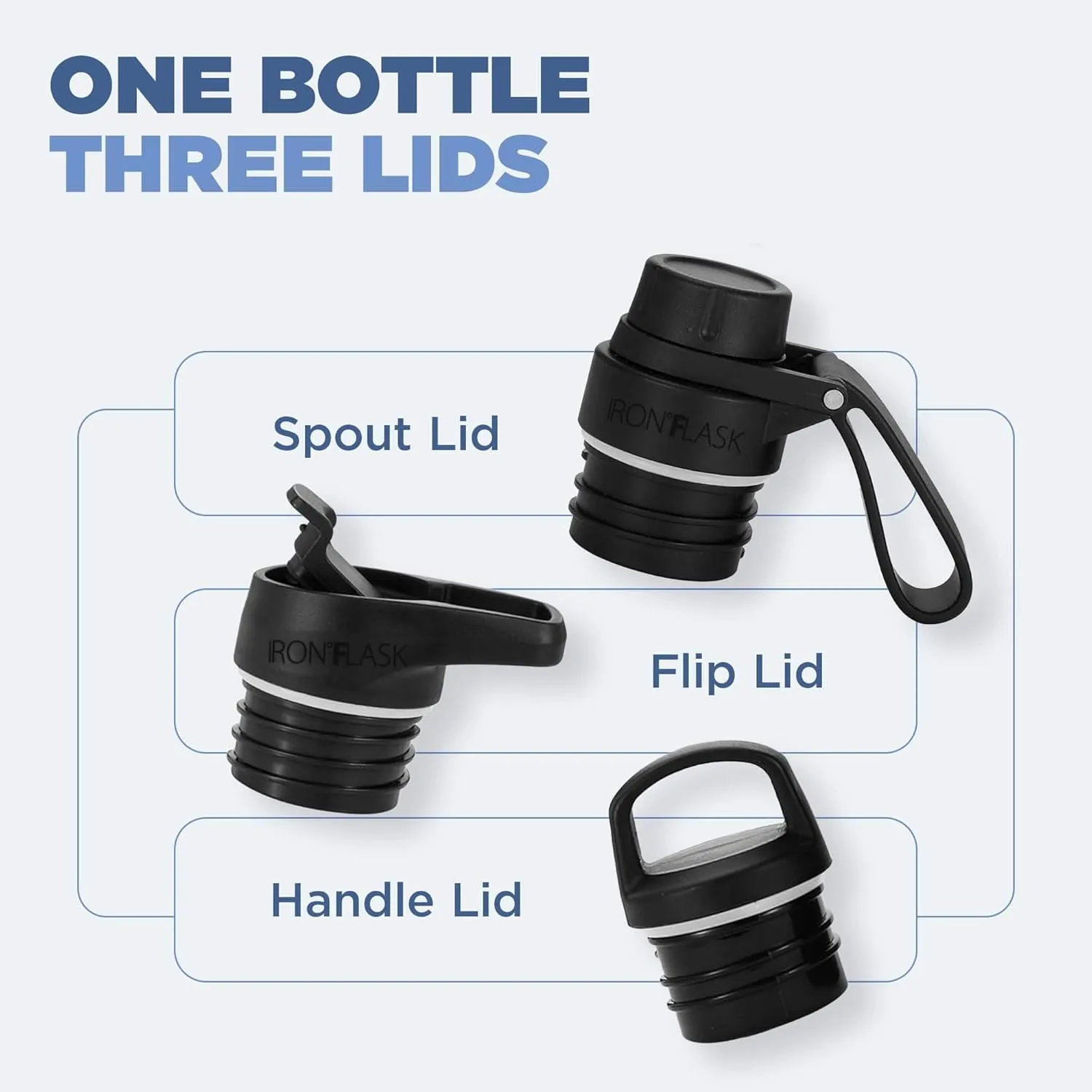 IRON FLASK Camping & Hiking Hydration Canteens - 3 Lids (Narrow Straw Lid) Leak Proof Vacuum Insulated Stainless Steel - Hot & Cold Double Walled Sports Water Bottle - Rose, 20 Oz