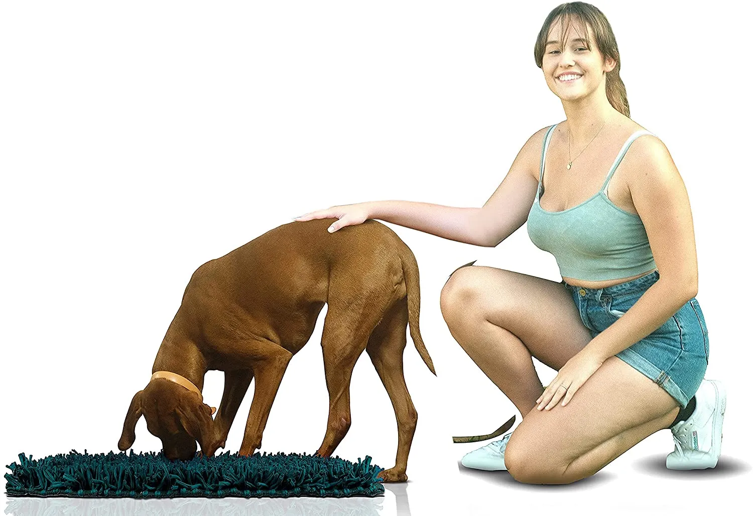 Jayayelle Large Snuffle Mat for Dogs A Natural Foraging 32"x20" Gray