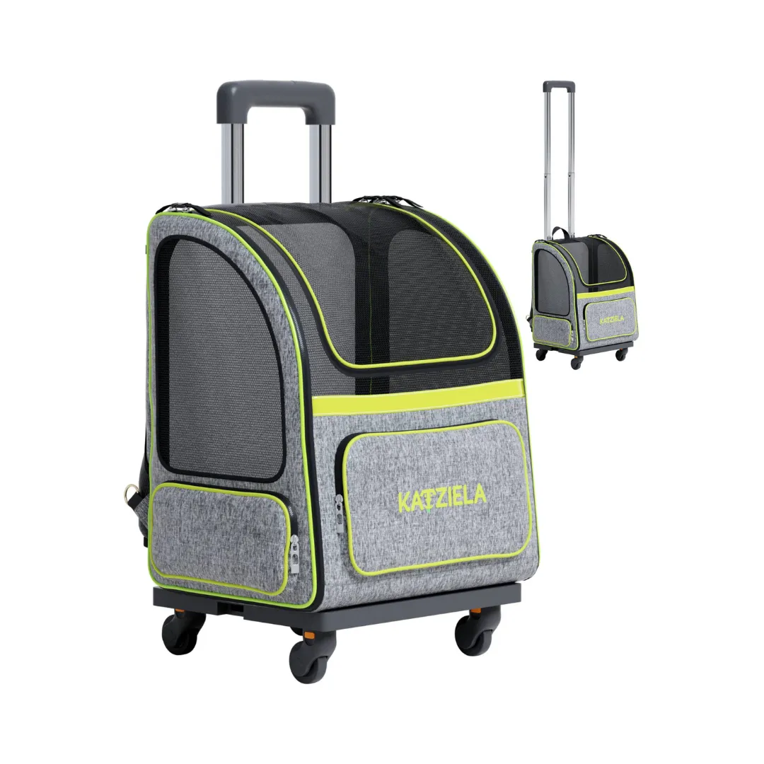 Katziela Hybrid Adventurer Backpack With Wheels Pet Carrier