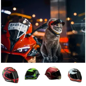 Mini Pet Motorcycle Helmet for Cats and Dogs