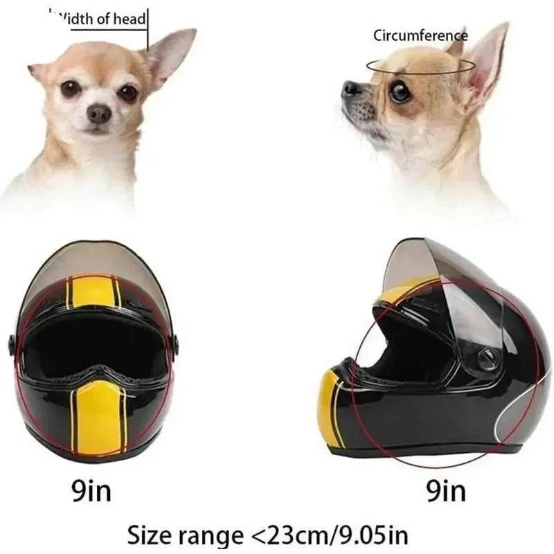 Mini Pet Motorcycle Helmet for Cats and Dogs