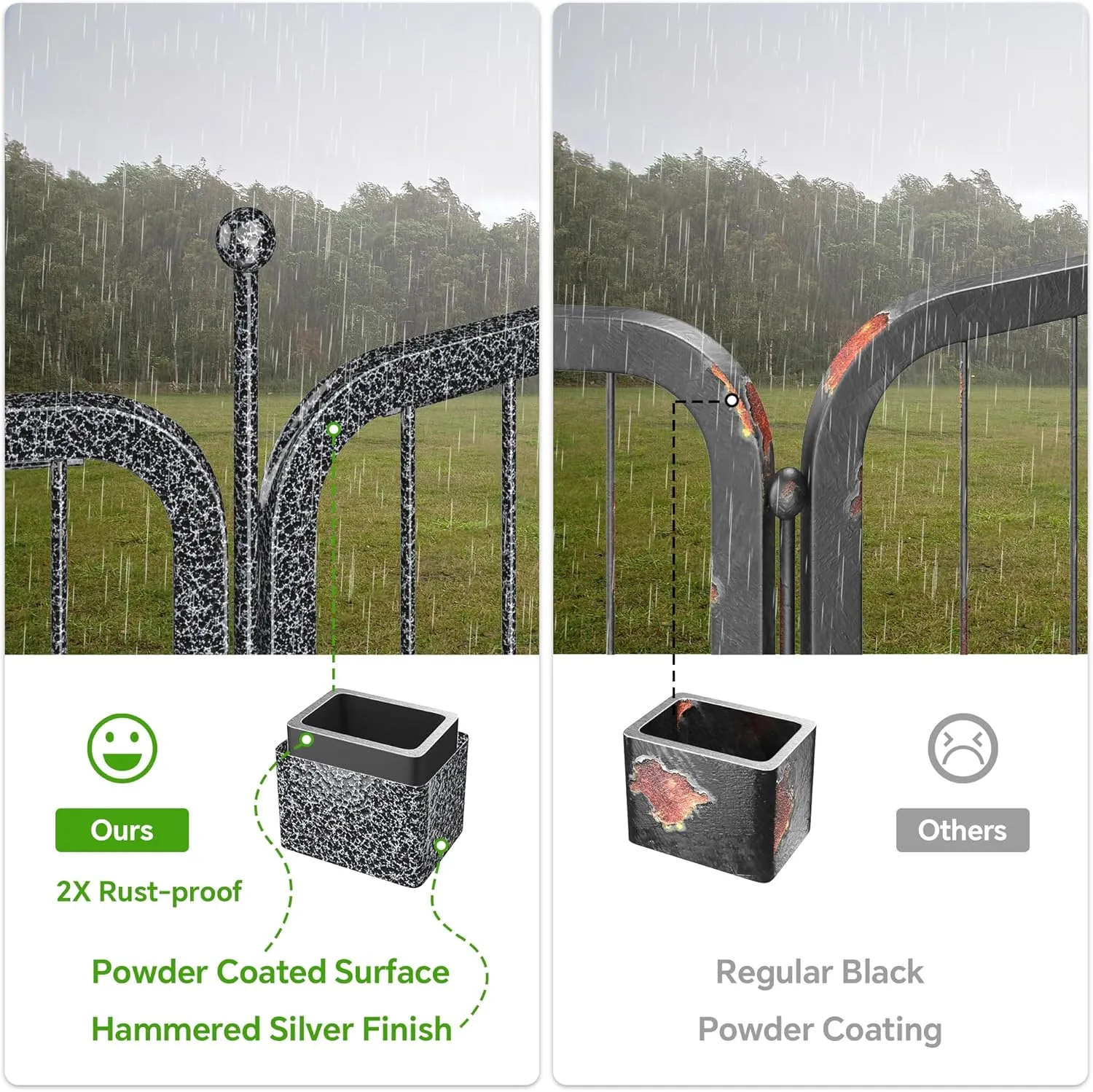 Mr IRONSTONE 40" Height Dog Playpen with Anti-Rust Coating  16 Panels Portable & Foldable Indoor/Outdoor Pet Fence for Large, Medium, or Small Dogs  Durable Exercise Pen
