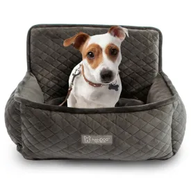 Nandog Plush Dark Grey Super Soft Luxe Dog Car Seat (2 Sizes)