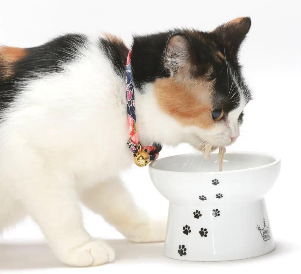 Necoichi Chirimen Hanabi Fireworks Cat Collar (Navy) with Bell Safety Breakaway Soft Lightweight for Cats Kitty Kitten Japanese Stylish Pattern, No.1 Seller in Japan