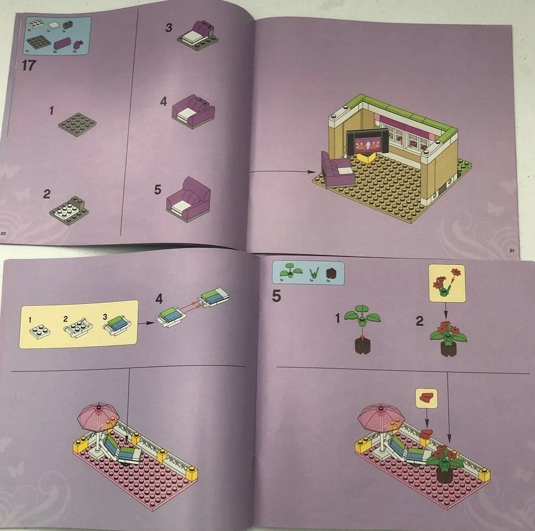 NOW RARE RETIRED LEGO Friends Kit: Olivia’s House (3315) with 3 Minifigures & 1 Cat, kitchen, Living, Bedroom, Bath, Gardens, Barbecue, Patio & Many Accessories. 695 PIECES, YEAR 2012, AGE 6 TO 12. COMPLETE BOX & BOOKLETS, BUILT ONCE