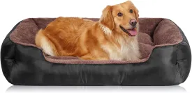 Orthopedic Dog Bed for Large Size Dogs, Soft Breathable Dog Bed Machine Washable, Pet Couch Bed with Non-Slip Base