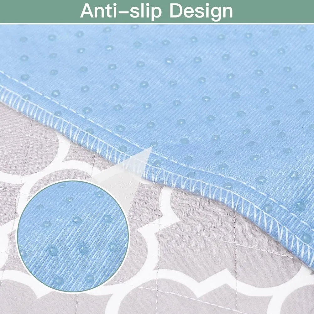 OUTCREATOR Washable Bed Pads 34" x 56" (Pack of 2), Incontinence Mattress Protector, Anti-Slip Waterproof Underpads for Adults Kids Elderly Pets, Absorbency & Reusable Bedwetting Pads (Gray)