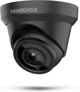 PANOEAGLE 4K 8MP PoE IP Camera Outdoor,4K PoE Turret Camera with Human Vehicle Detection, 2.8mm Lens, 98ft EXIR2.0 Night Vision, WDR, IP67 Waterproof, Plug & Play Compatible for Blue Iris, Black
