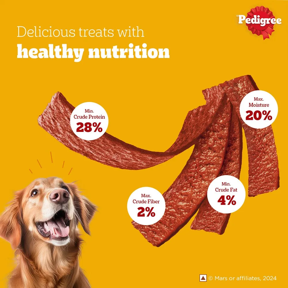 Pedigree Roasted Lamb Tasty Jerky Treat, Pet Vogue Dog-Shaped Plush Toy, & Trixie Hedgehog Ball Vinyl Toy Combo for Dogs