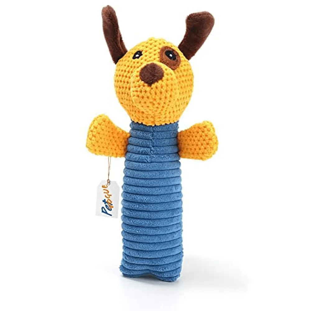 Pedigree Roasted Lamb Tasty Jerky Treat, Pet Vogue Dog-Shaped Plush Toy, & Trixie Hedgehog Ball Vinyl Toy Combo for Dogs