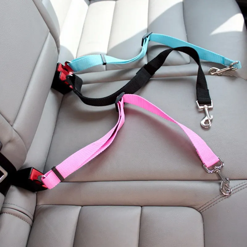 Pet Dog Leash Car Seat Belt Adjustable Lead Leash Safety Travel Clip